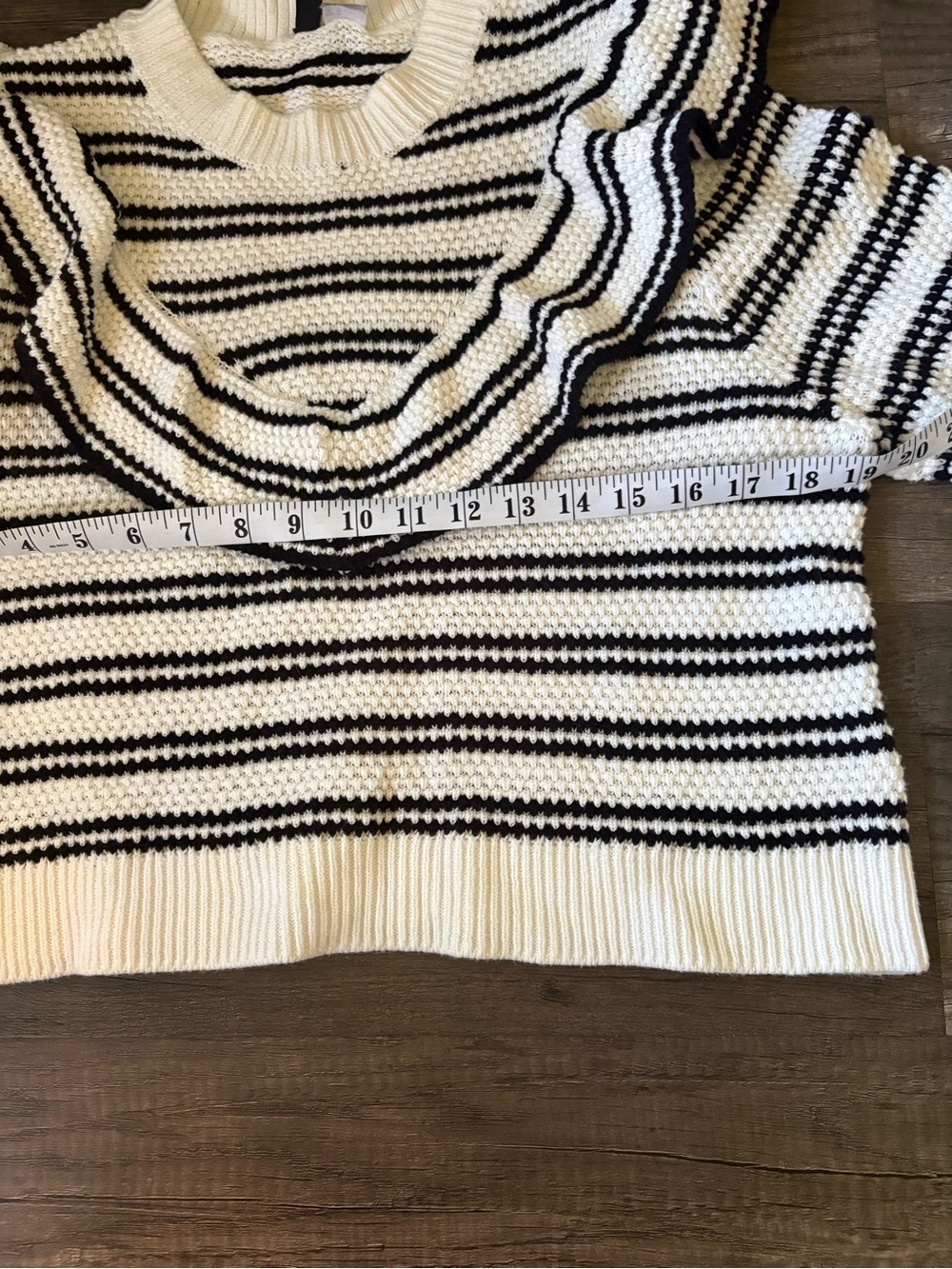 H&M Striped Ruffle Sweater - Picture 3 of 5